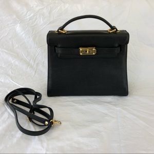 Authentic Cole Haan black Kelly Bag & strap